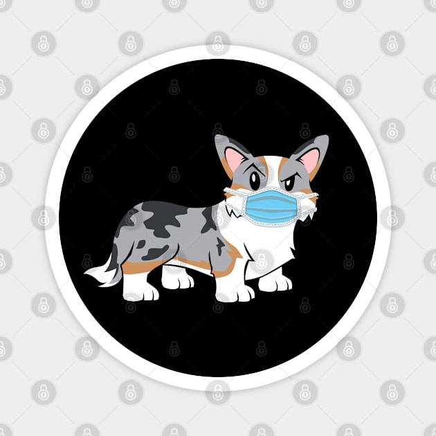 Cardigan Corgi Quarantine Mode Magnet by Prescillian Art